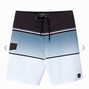 O’Neill Lennox stripe men’s 32” waist below the knee 21” board shorts trunks new